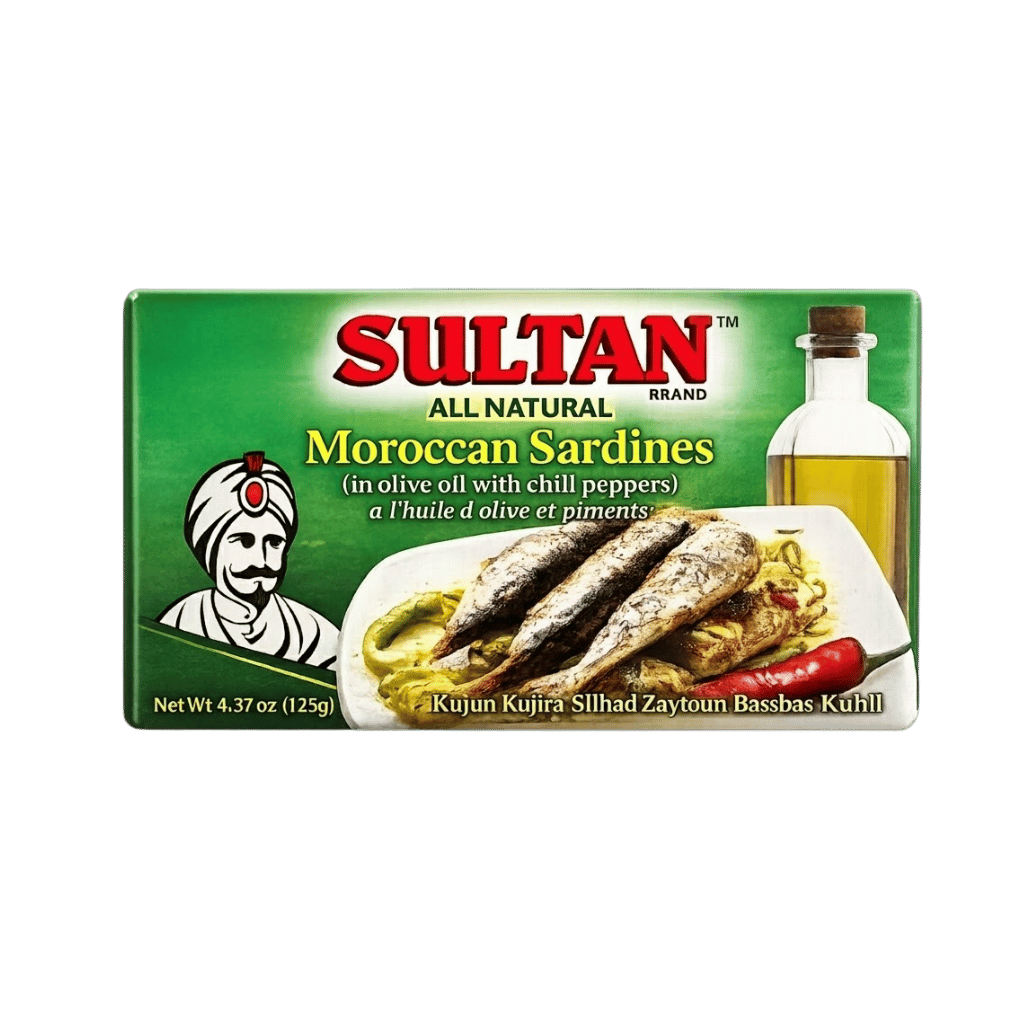 Sultan Moroccon Sardines In Oil With Chilli Pepper 125 g buy online USA - 1